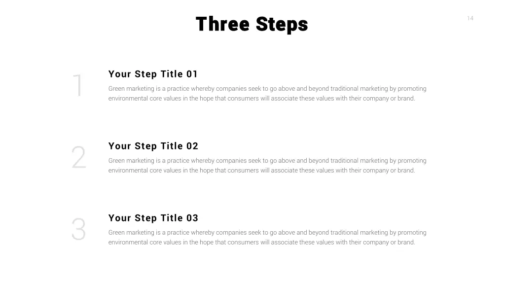 three steps three steps