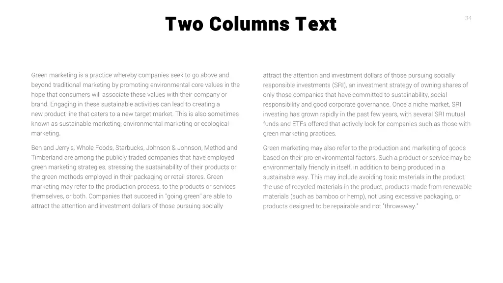 two columns text two columns text