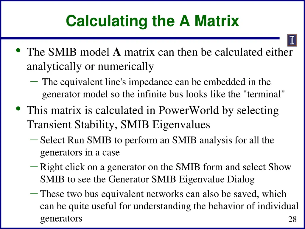 calculating the a matrix