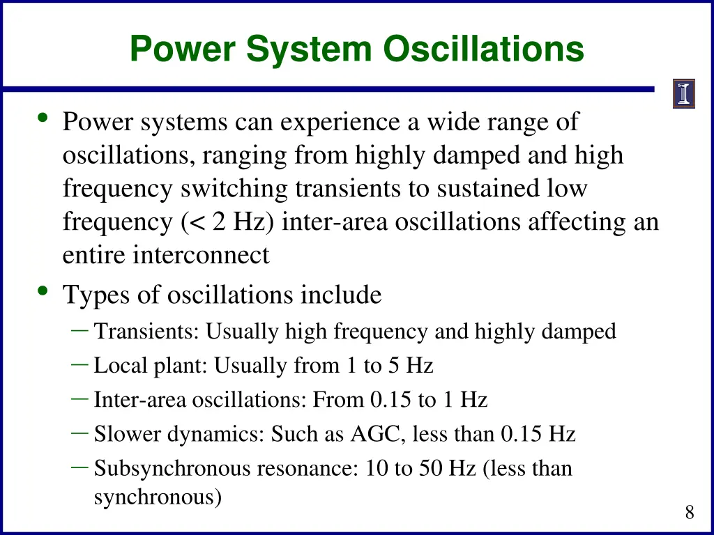 power system oscillations