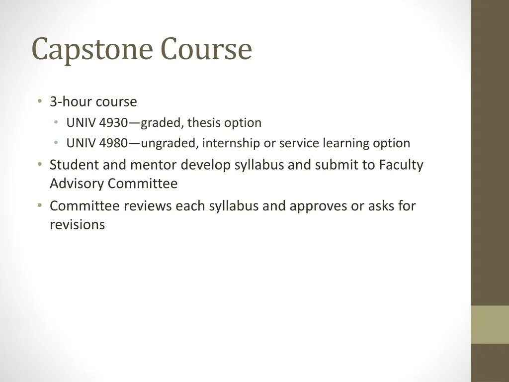 capstone course