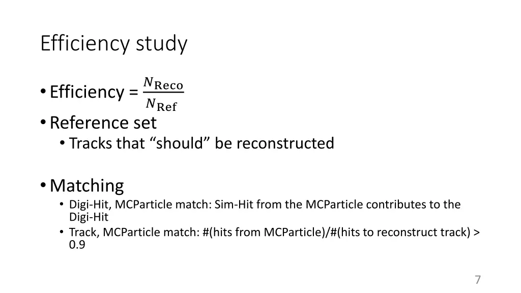 efficiency study