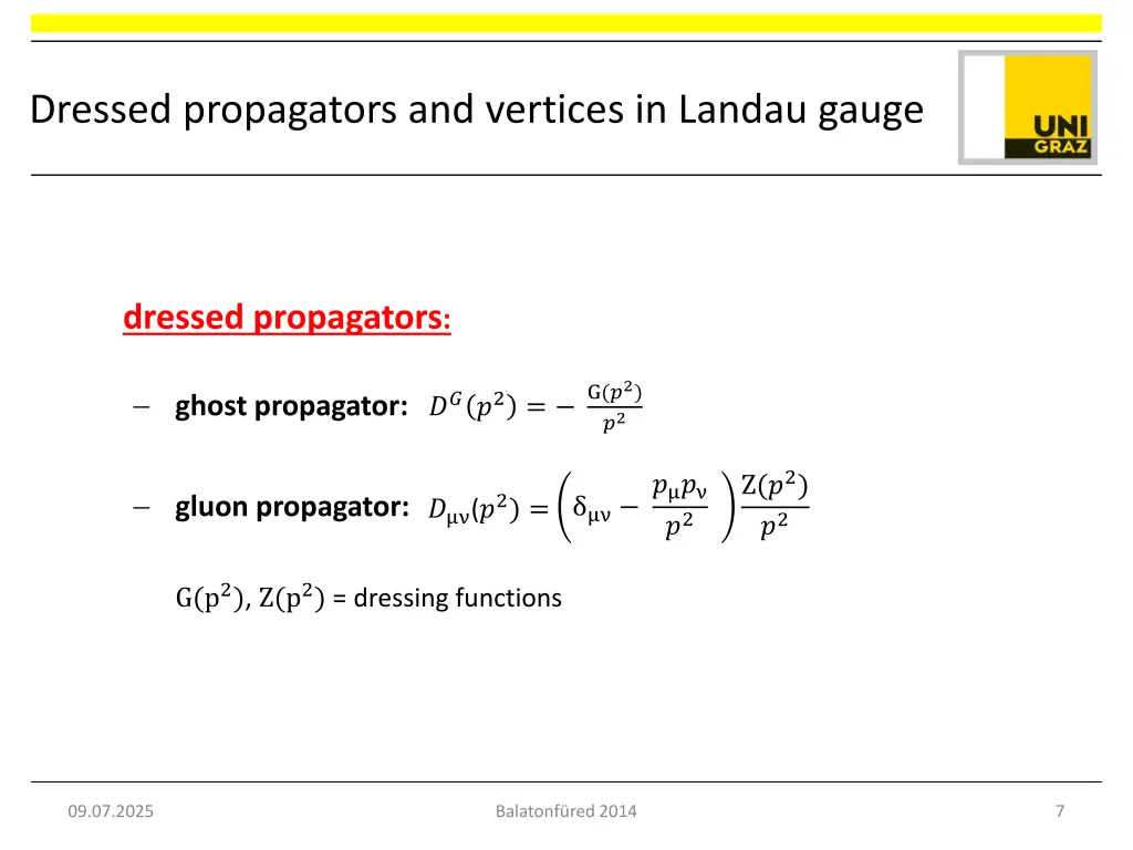 dressed propagators and vertices in landau gauge