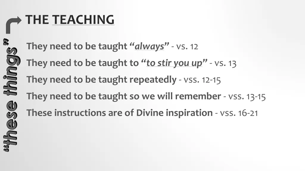 the teaching