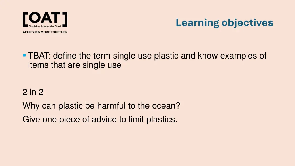 learning objectives