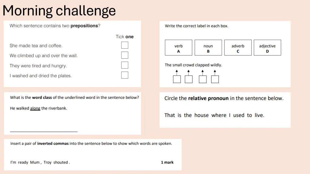 morning challenge