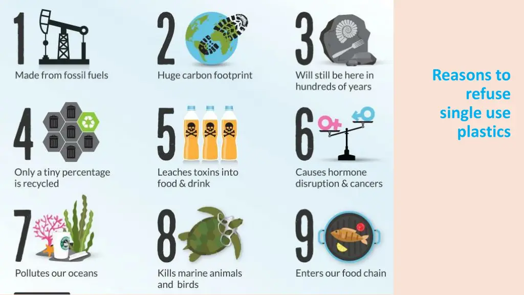 reasons to refuse single use plastics