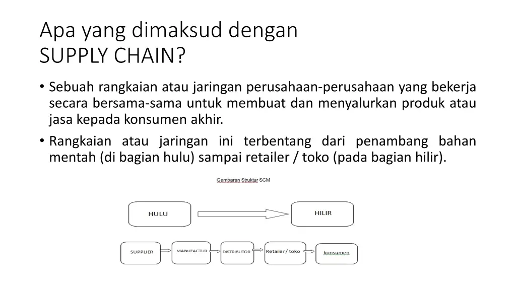 apa yang dimaksud dengan supply chain