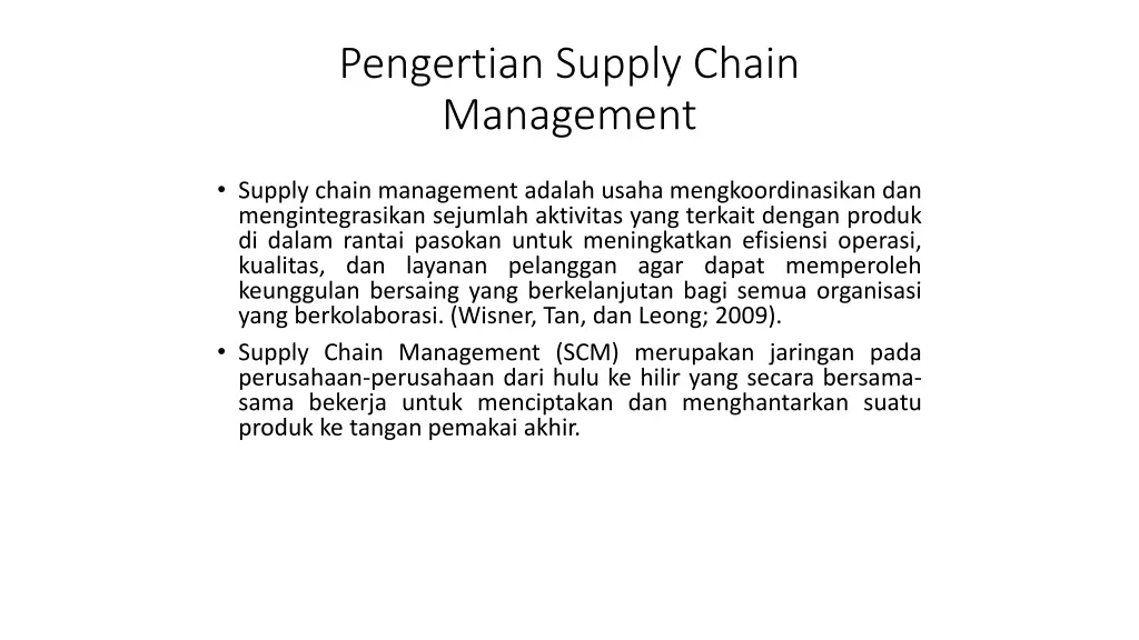 pengertian supply chain management