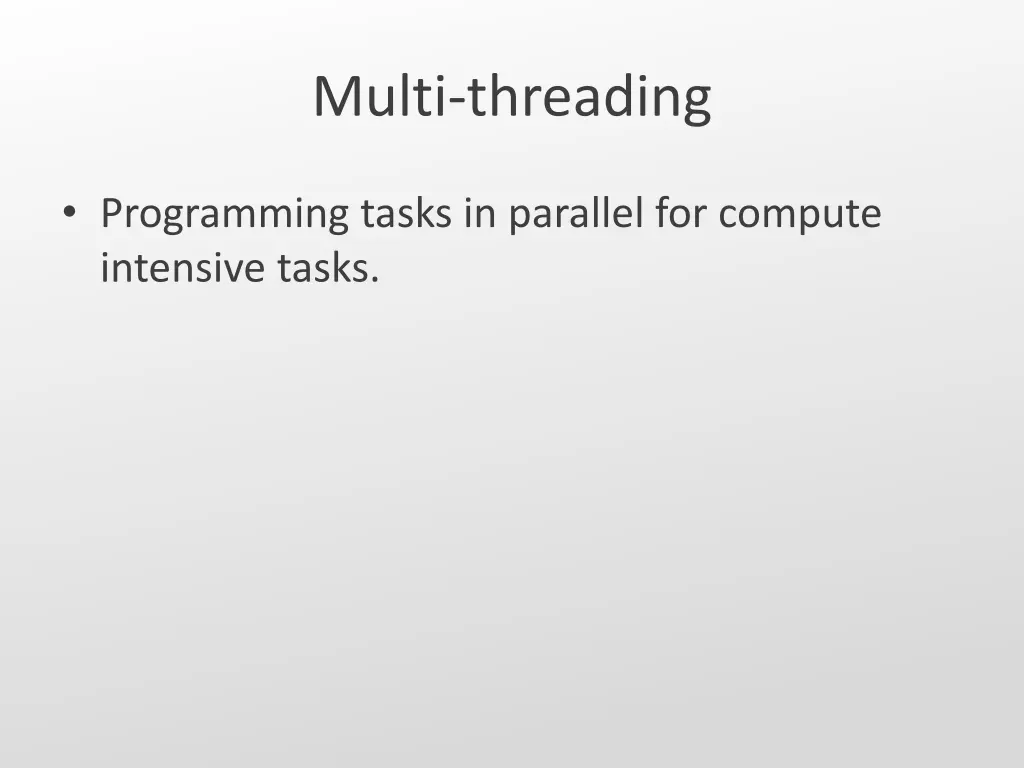 multi threading