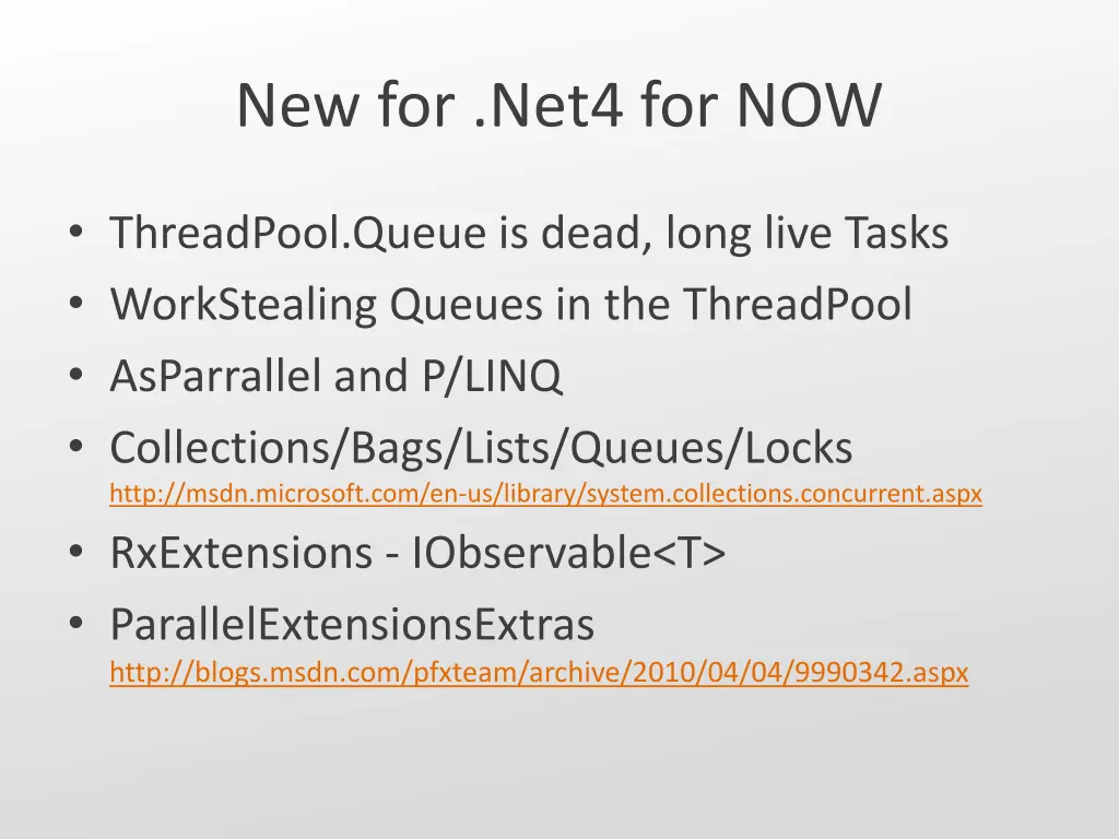 new for net4 for now