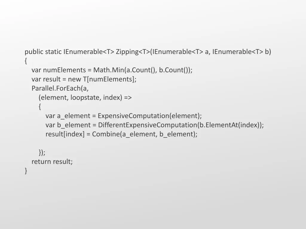 public static ienumerable t zipping t ienumerable 1