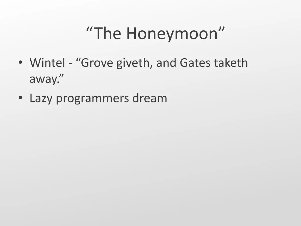the honeymoon