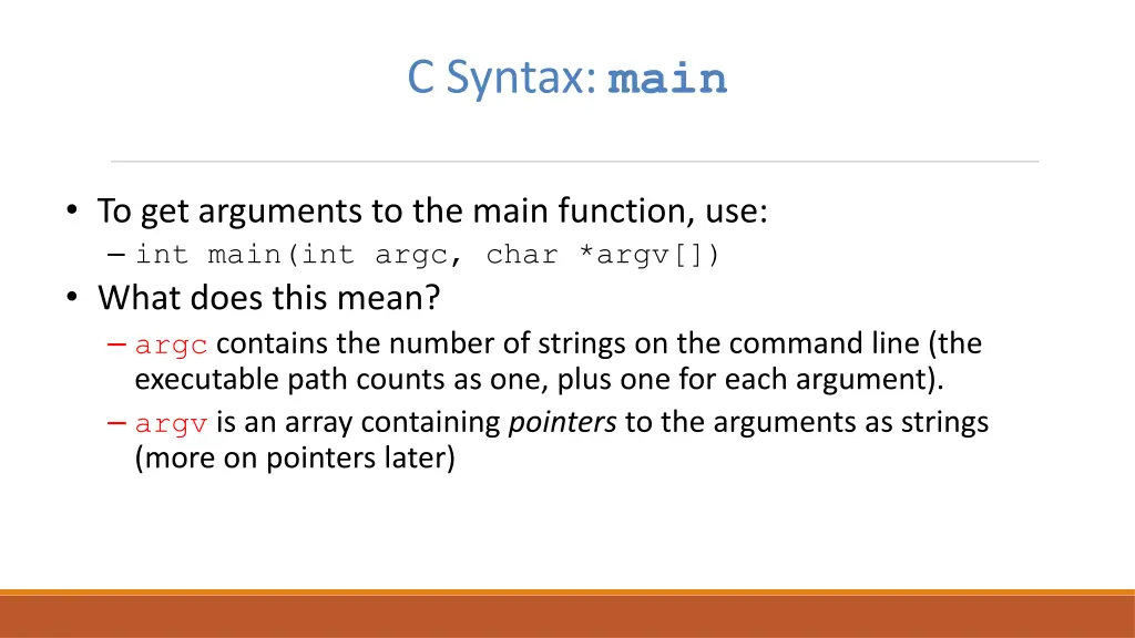 c syntax main