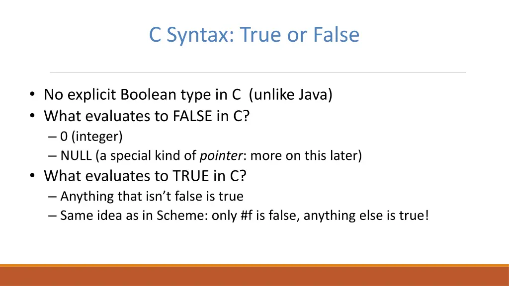 c syntax true or false