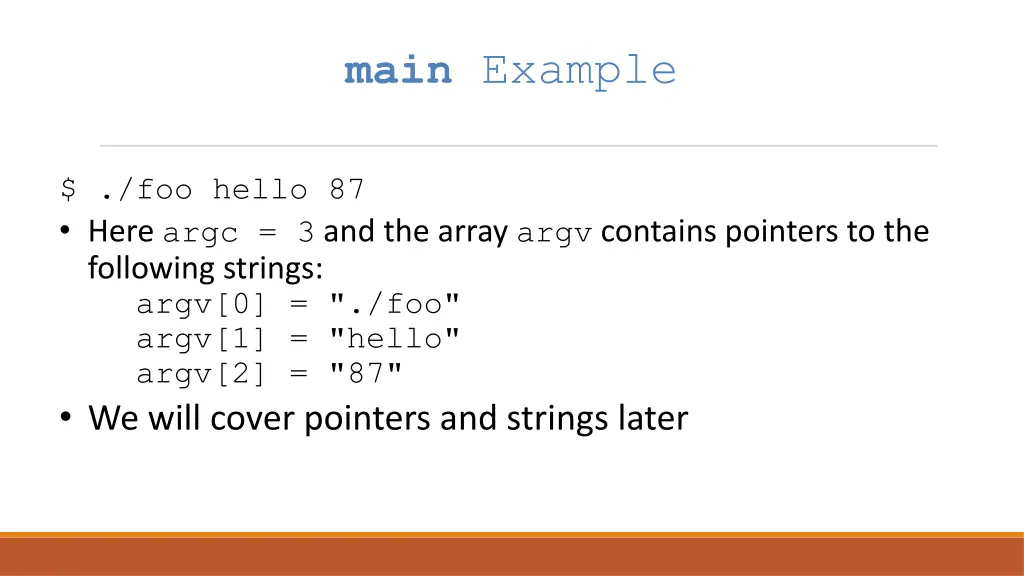 main example