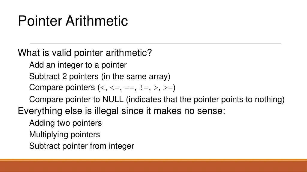 pointer arithmetic 2