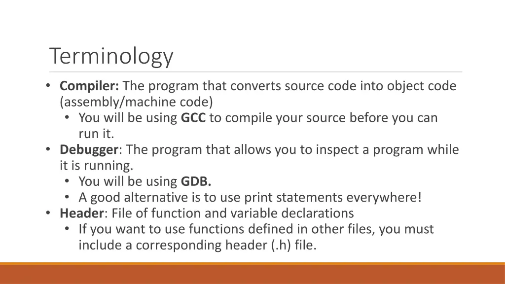 terminology compiler the program that converts