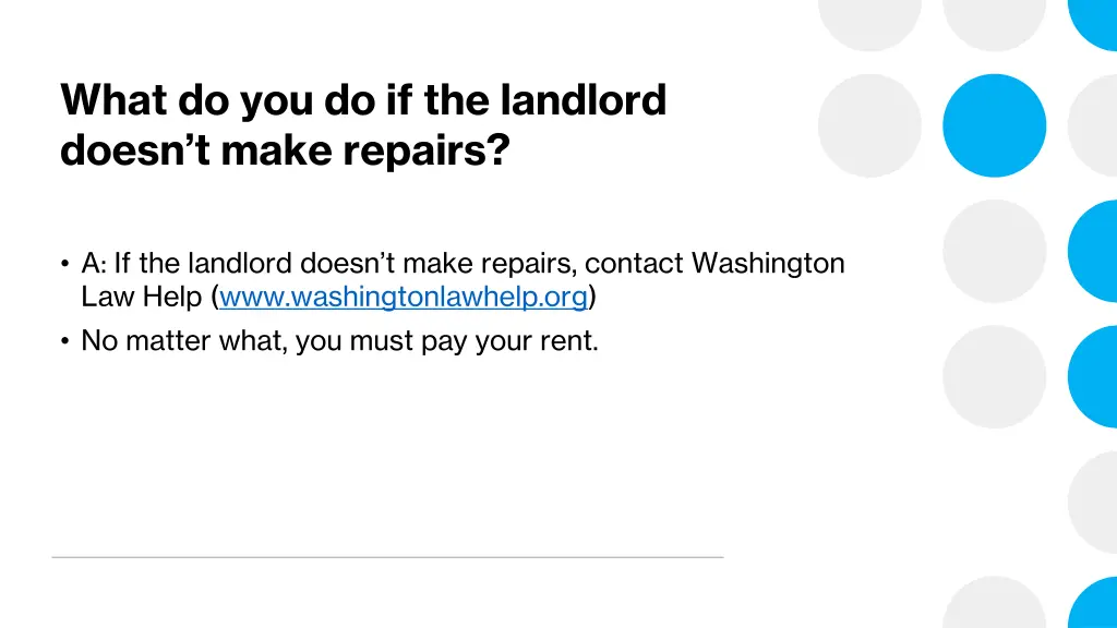 what do you do if the landlord doesn t make