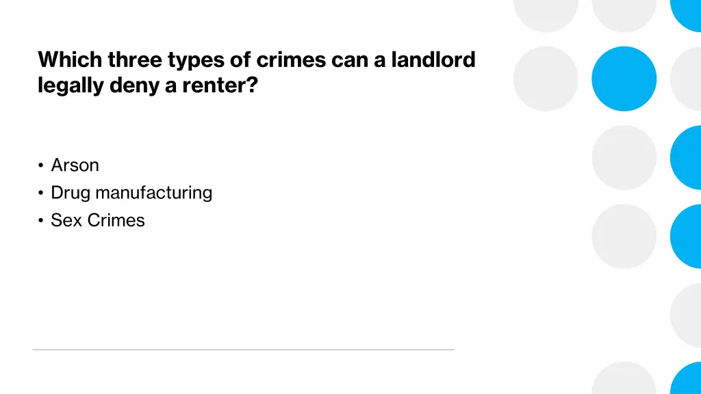 which three types of crimes can a landlord
