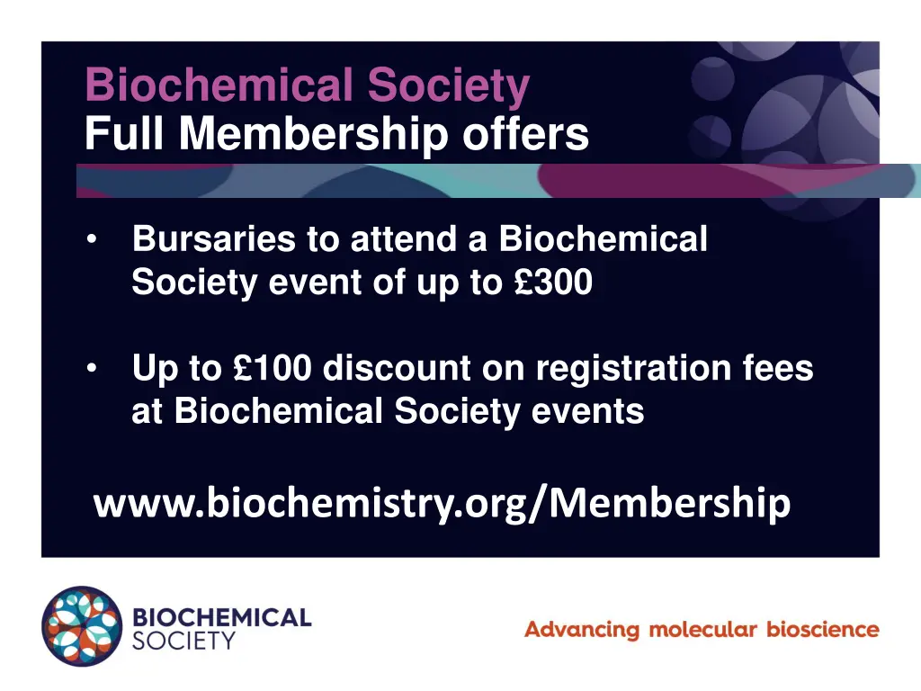biochemical society full membership offers 2