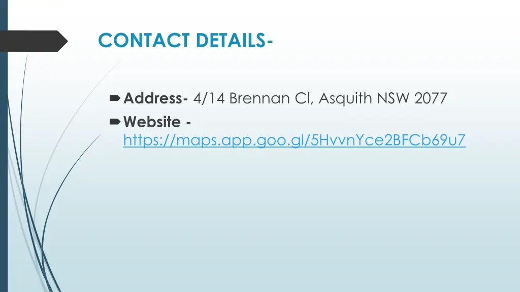 contact details