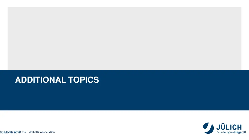 additional topics