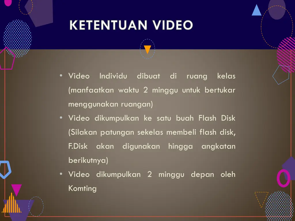 ketentuan video