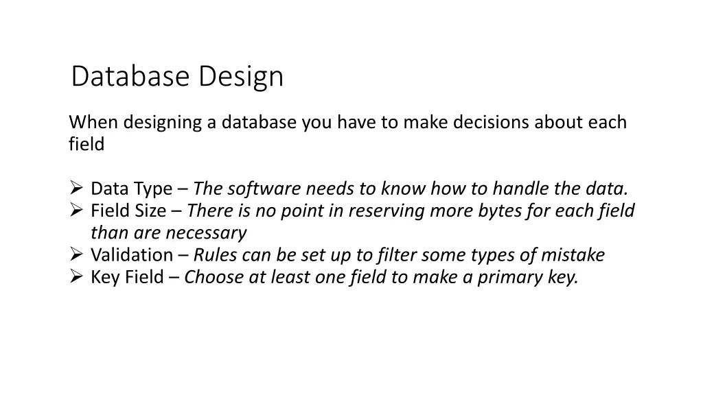 database design