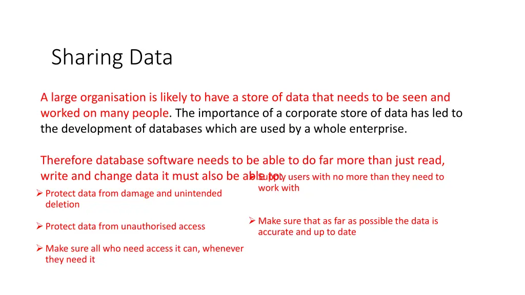 sharing data