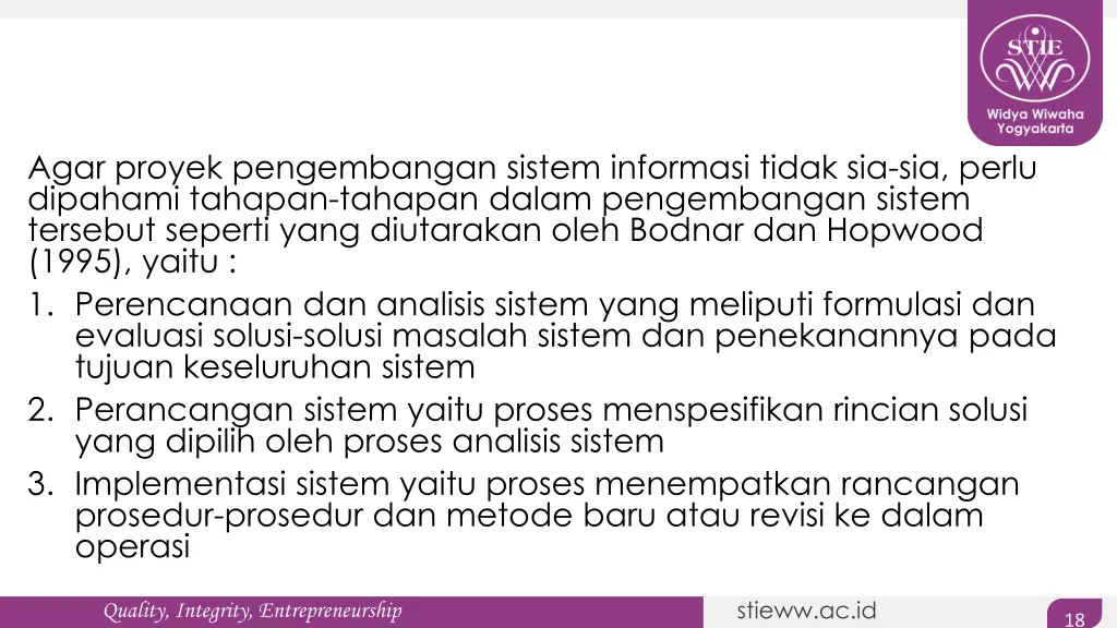 agar proyek pengembangan sistem informasi tidak