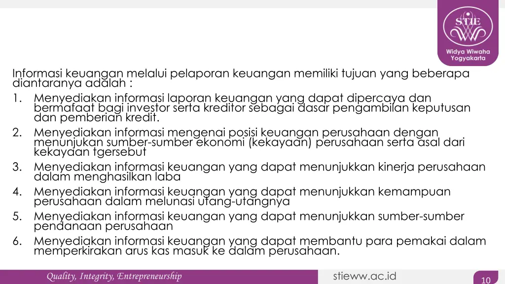 informasi keuangan melalui pelaporan keuangan