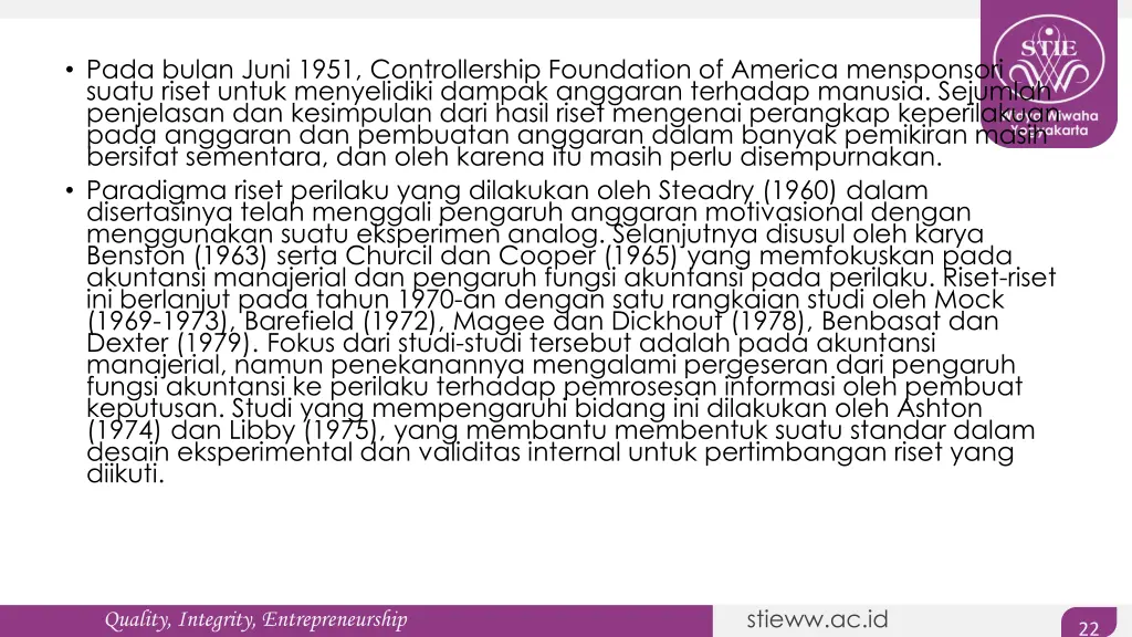 pada bulan juni 1951 controllership foundation