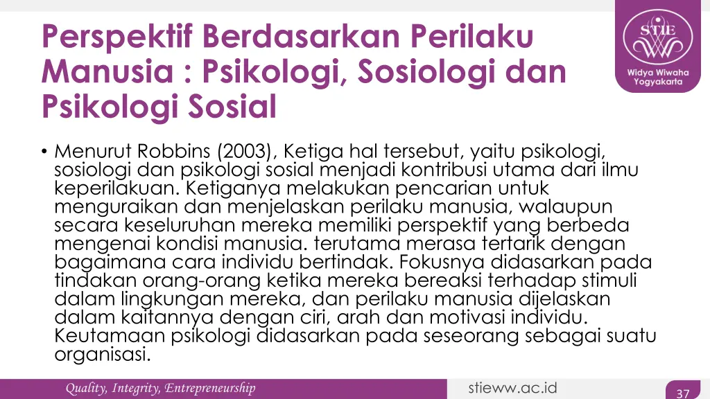 perspektif berdasarkan perilaku manusia psikologi