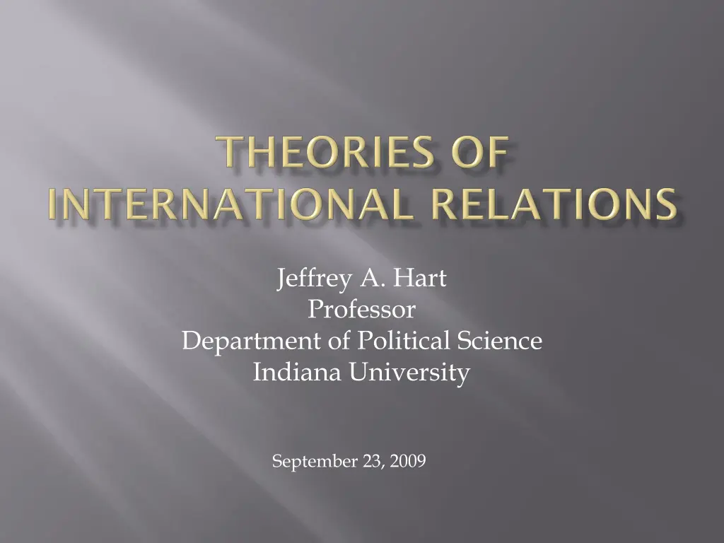 jeffrey a hart professor