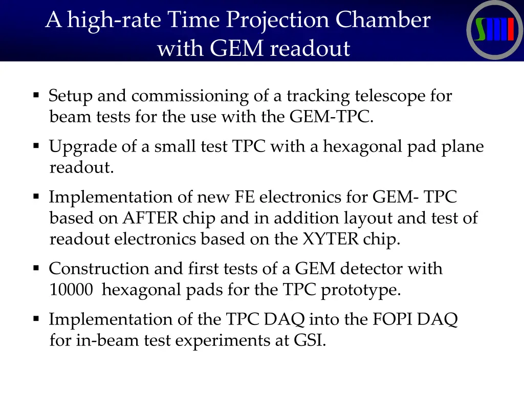 a high rate time projection chamber with