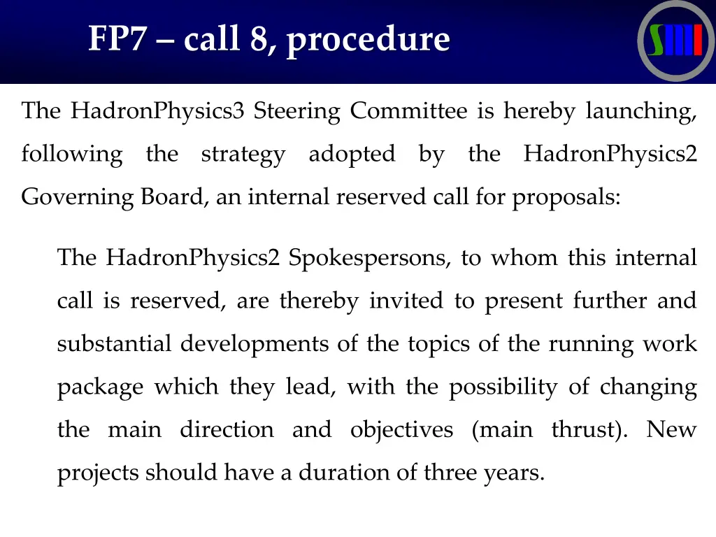fp7 call 8 procedure 1