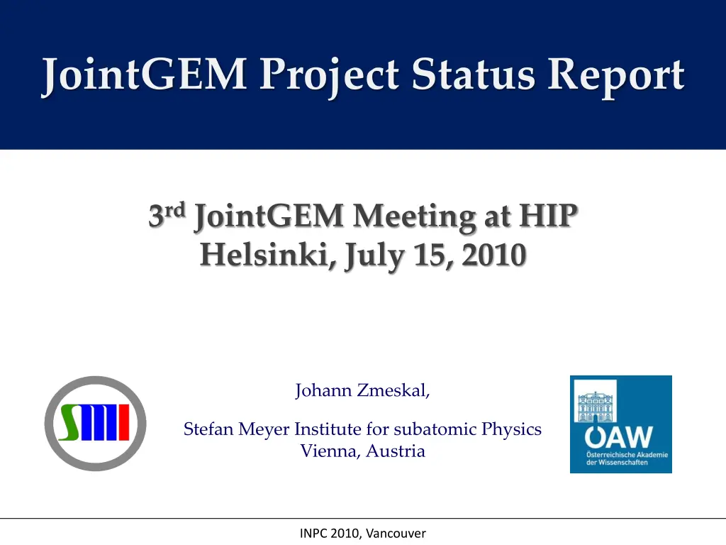 jointgem project status report