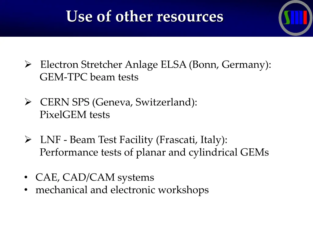use of other resources