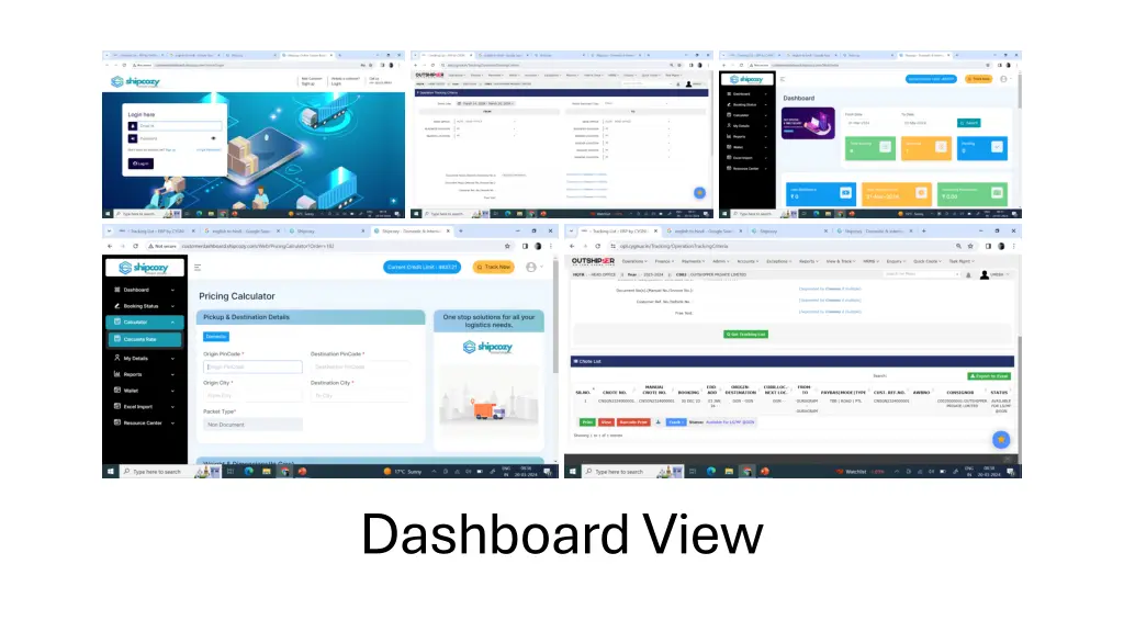 dashboard view