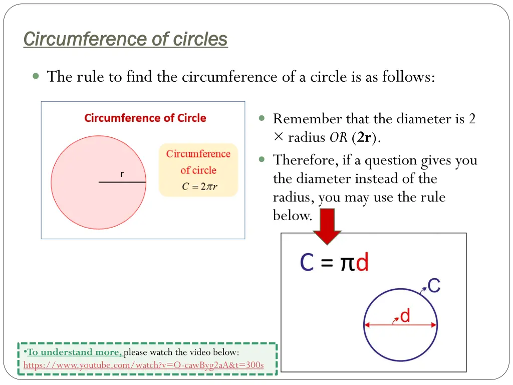 circumference of circles circumference of circles