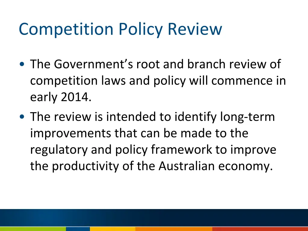 competition policy review