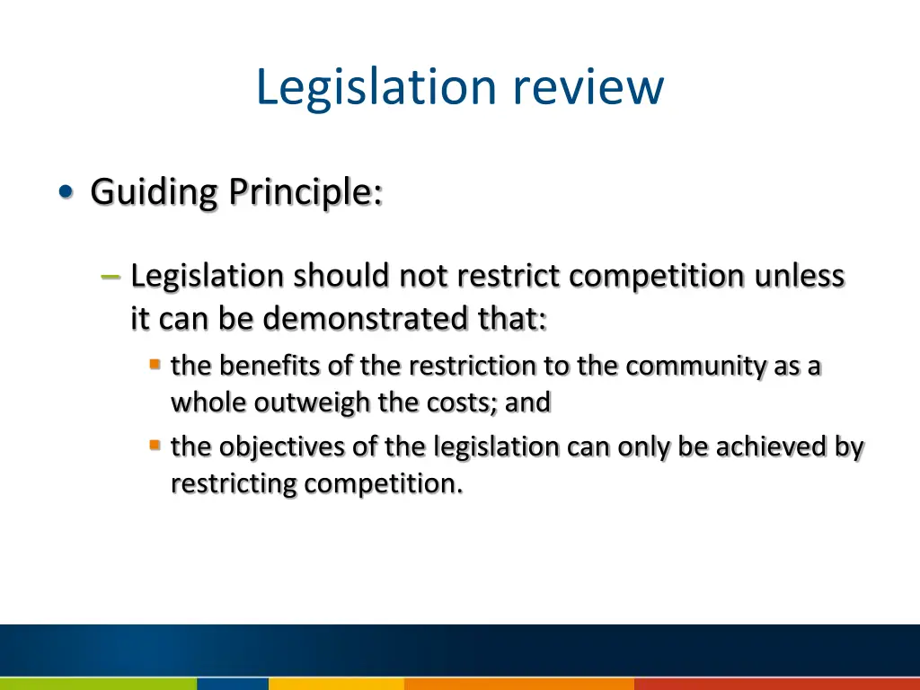 legislation review