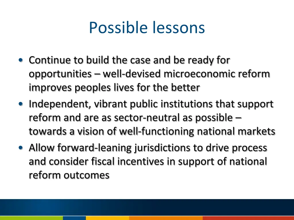 possible lessons