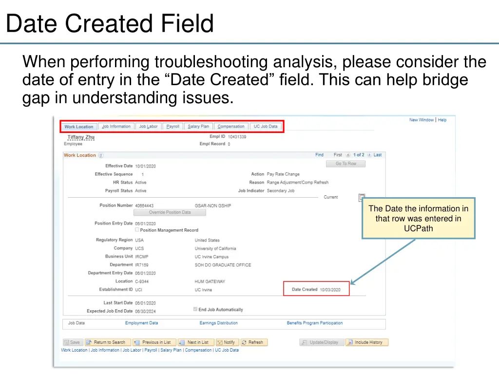 date created field