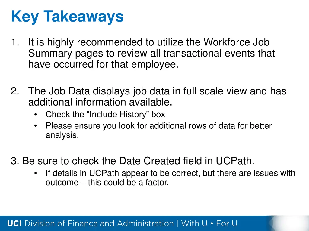 key takeaways