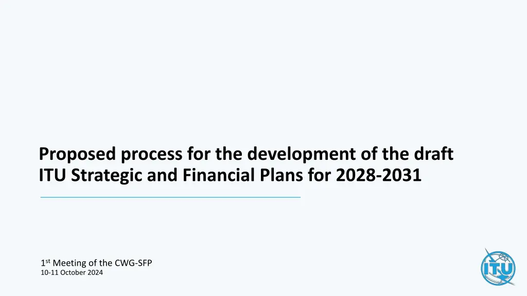 proposed process for the development of the draft