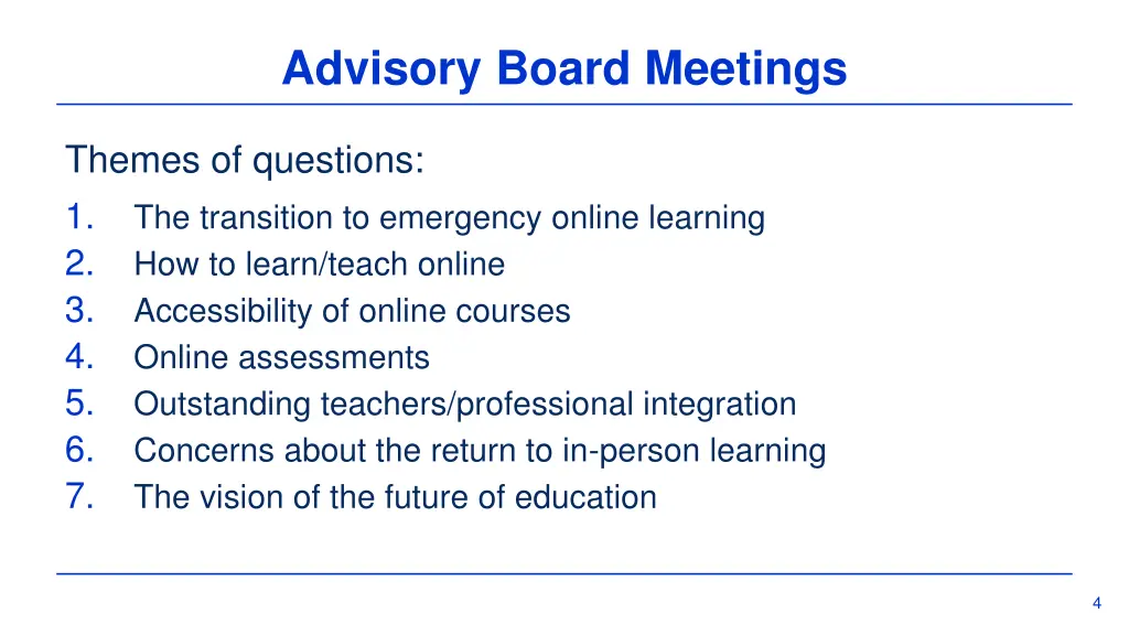 advisory board meetings 1