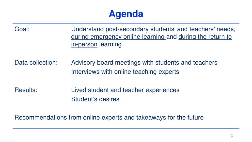 agenda