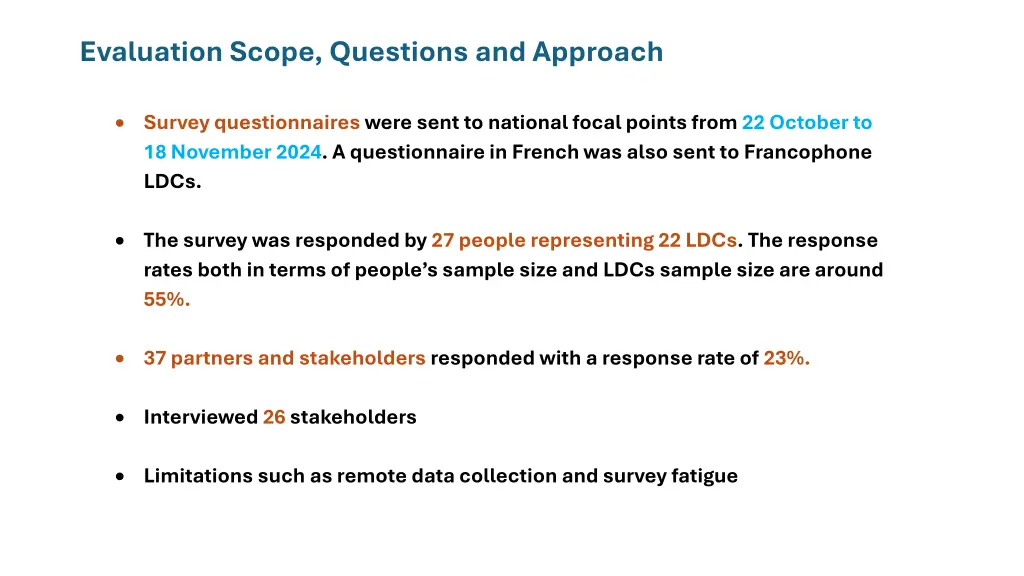 evaluation scope questions and approach 1